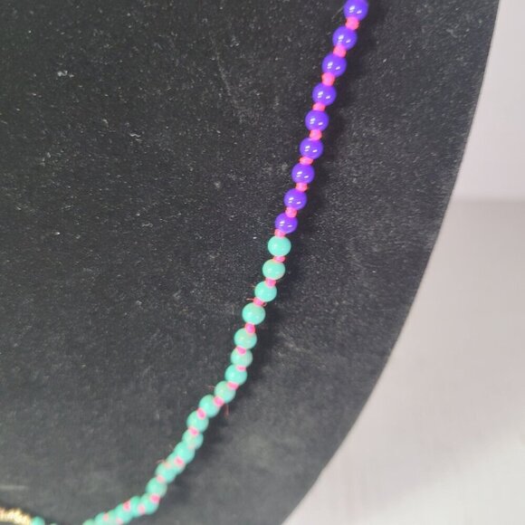 Stella & Dot Gold Tone Simple Modest Dainty Long Colorful Beaded Necklace - Picture 3 of 6